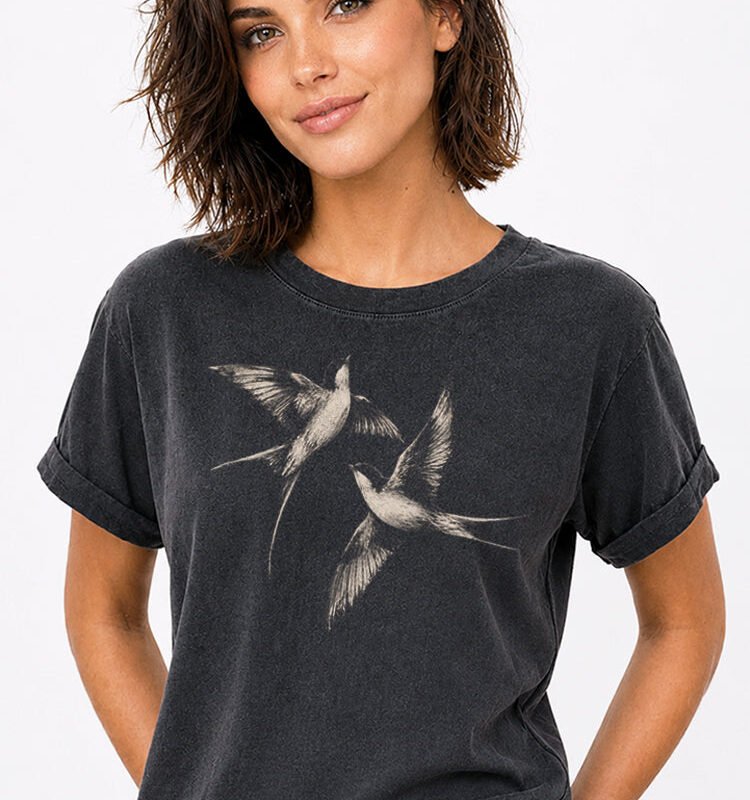 Swallows In Flight Graphic Tee