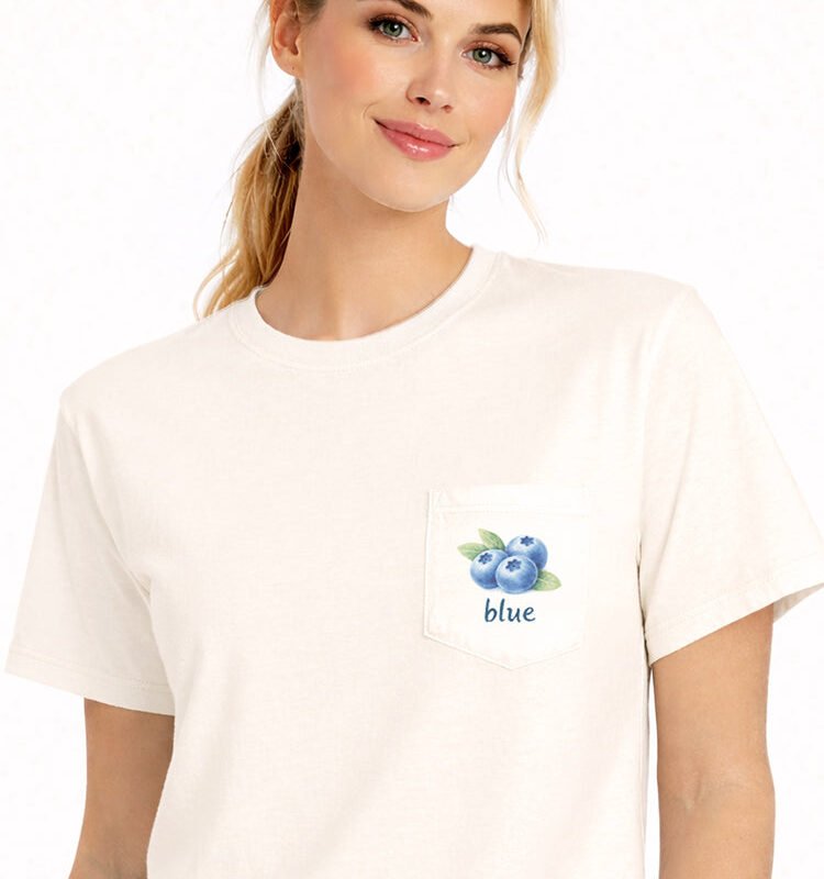 Blueberry Pocket Tee