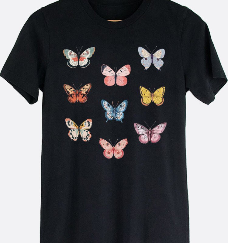 Butterfly Collage Graphic Tee