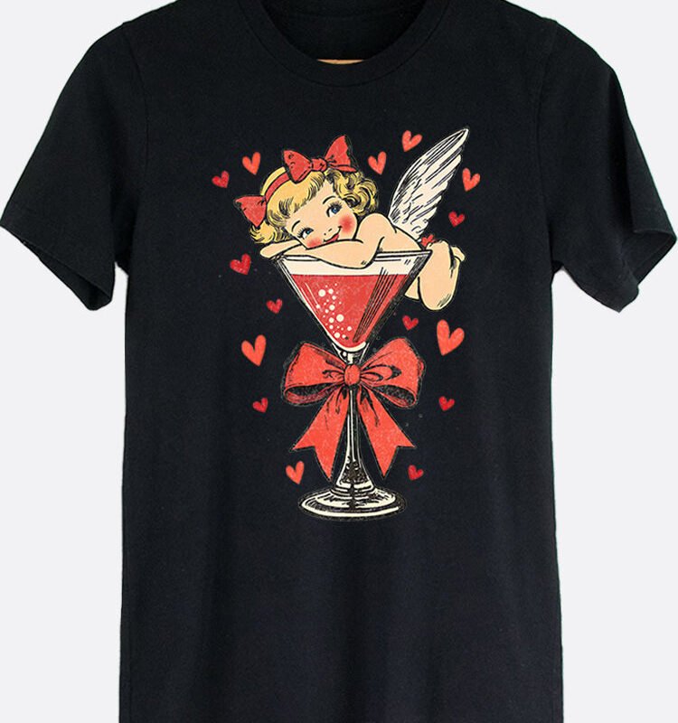 Cherub Martini Graphic Tee