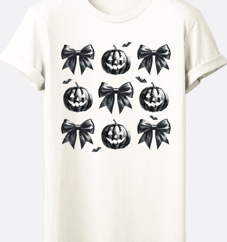 Coquette Bows & Pumpkins Graphic Tee