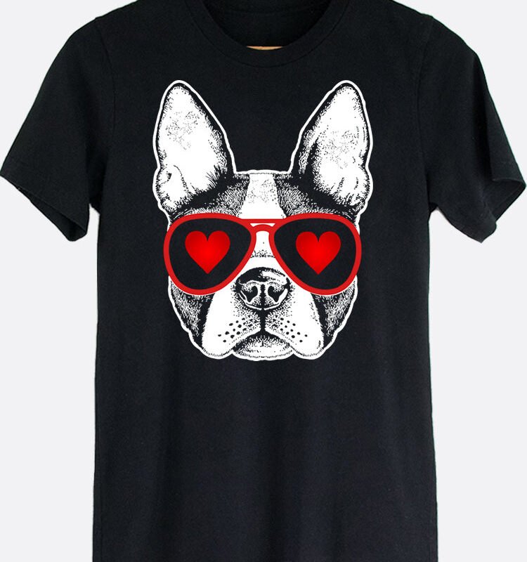 Dog & Heart Shades Graphic Tee