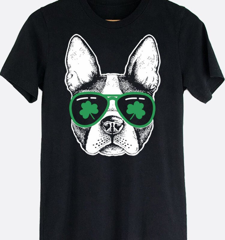 Dog With Shamrock Shades Graphic Tee