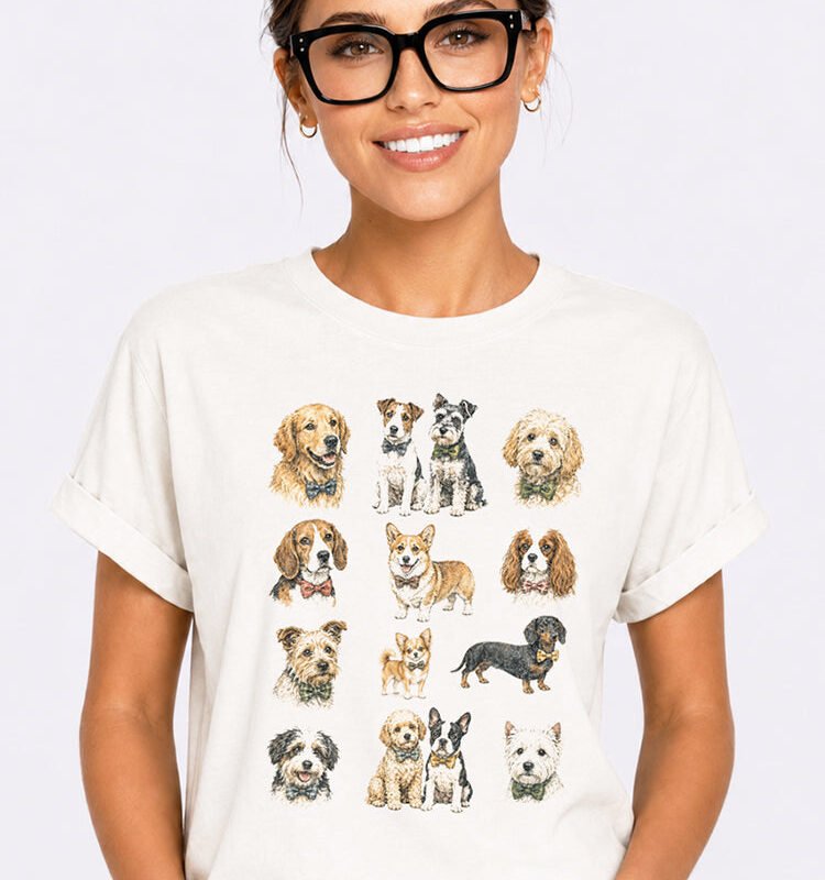 Dogs With Bowties Graphic Tee