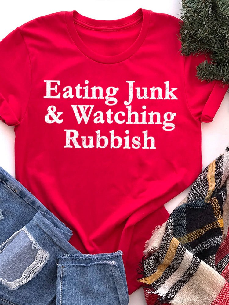 Eating Junk & Watching Rubbish Graphic Tee - view 3