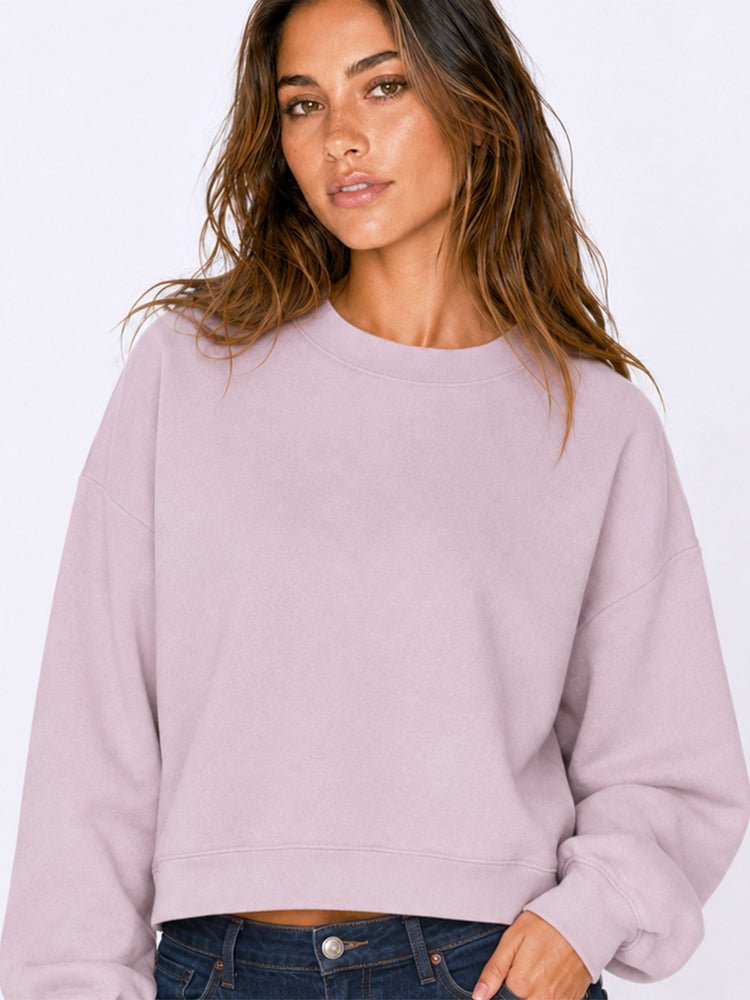 Boxy Fleece Crew Sweatshirt