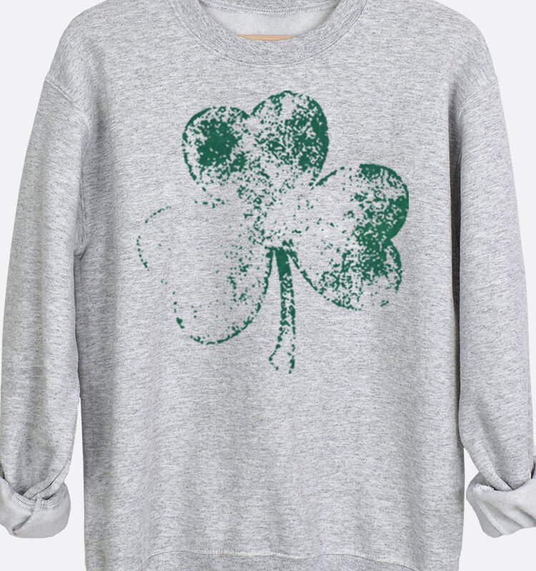 Faded Shamrock Graphic Sweatshirt