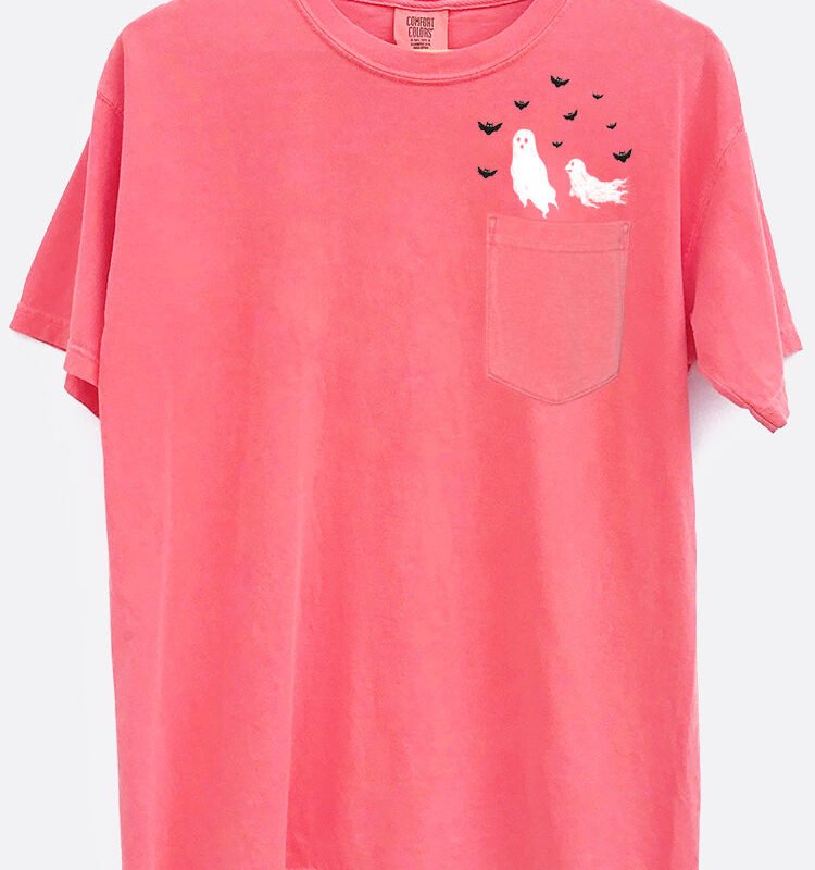 Flying Ghost Pocket Graphic Tee