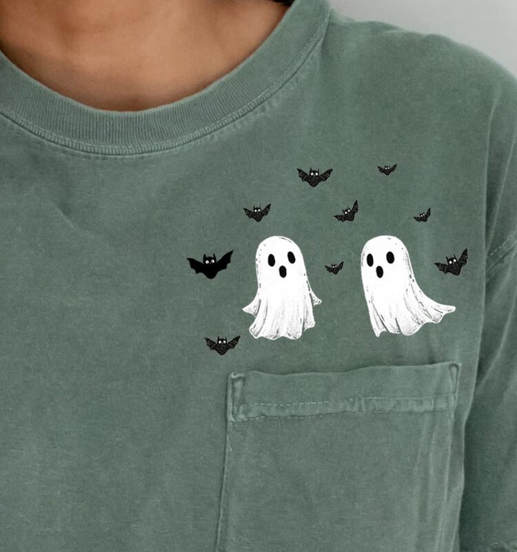 Flying Ghost Pocket Graphic Tee
