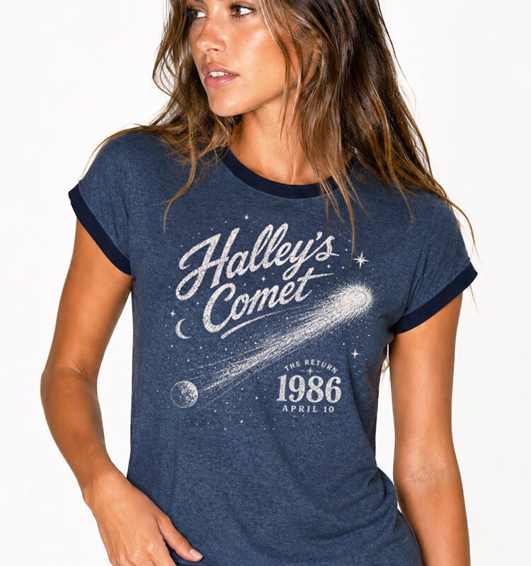 Halley's Comet 1986 Ringer Tee