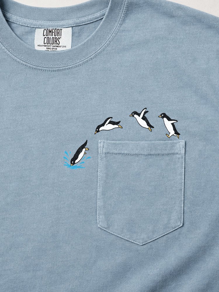 Jumping Penguins Pocket Tee - view 3
