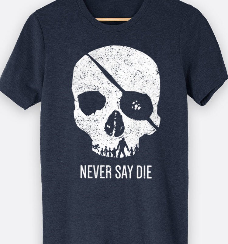 Never Say Die Skull Graphic Tee