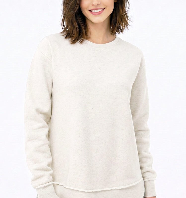 Raw Seam Fleece Sweatshirt