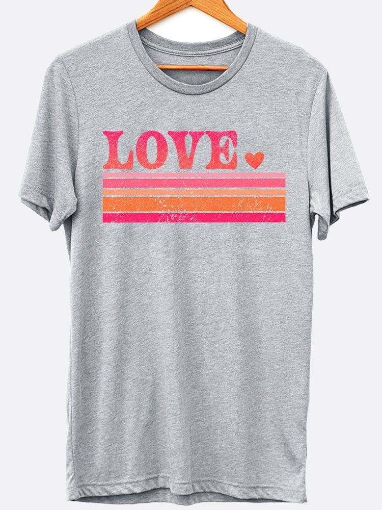 Retro Love Stripe Graphic Tee - view 5