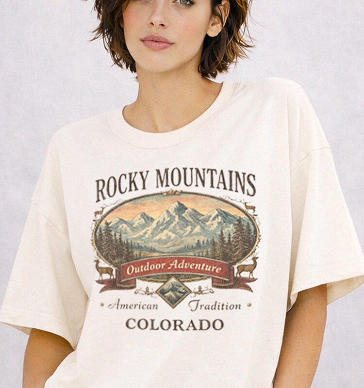 Rocky Mountains Retro Graphic Tee