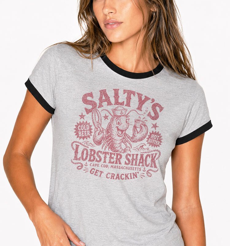 Salty's Lobster Shack Ringer Tee