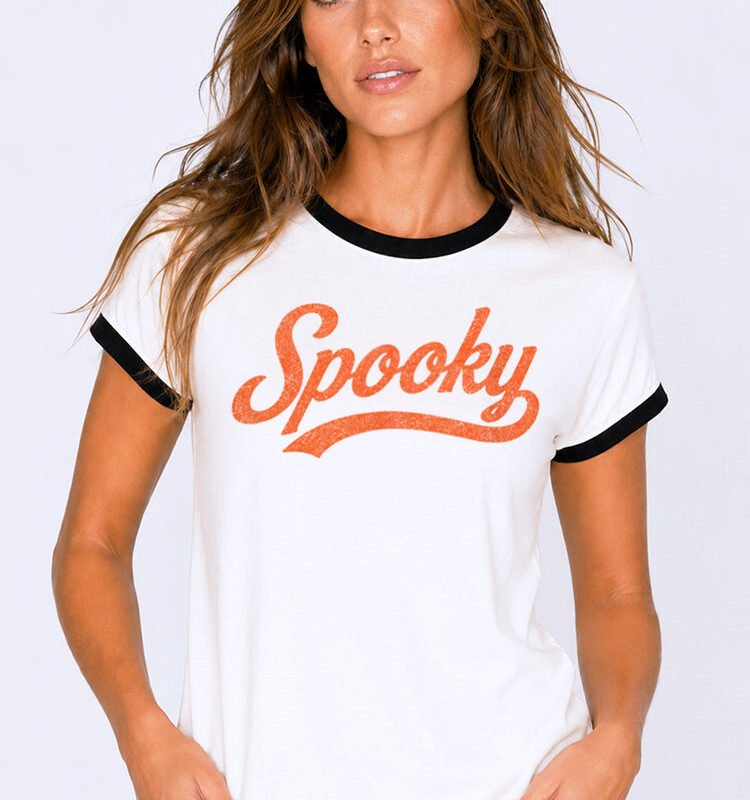 Spooky Retro Ringer Tee