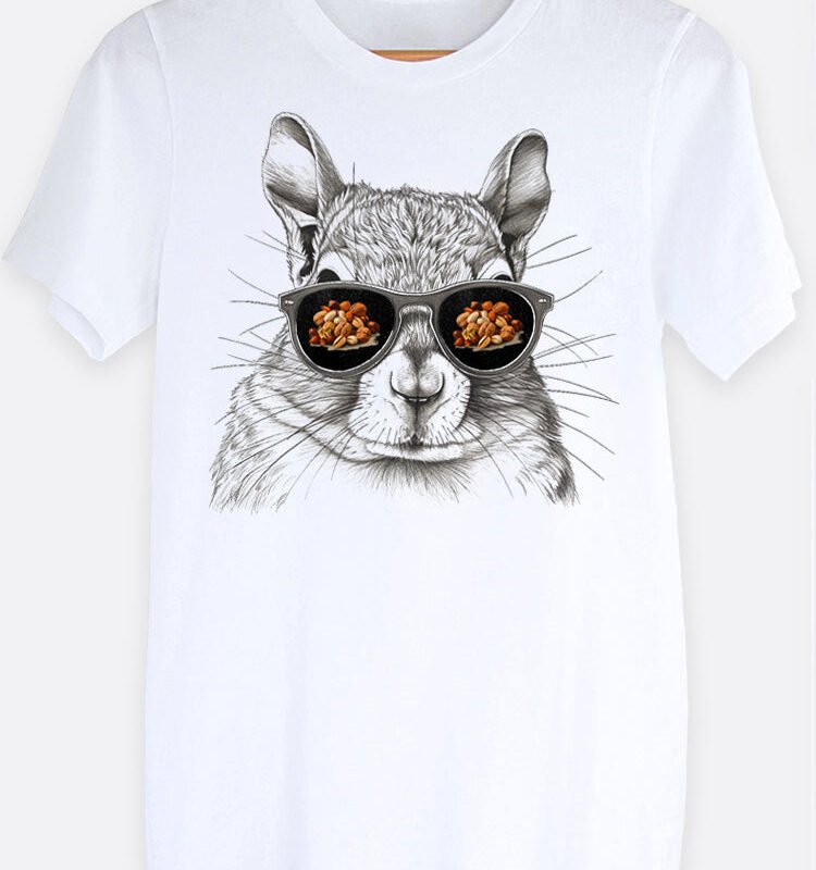 Squirrel With Nut Shades Graphic Tee