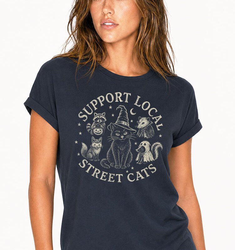 Halloween Support Street Cats Graphic Tee