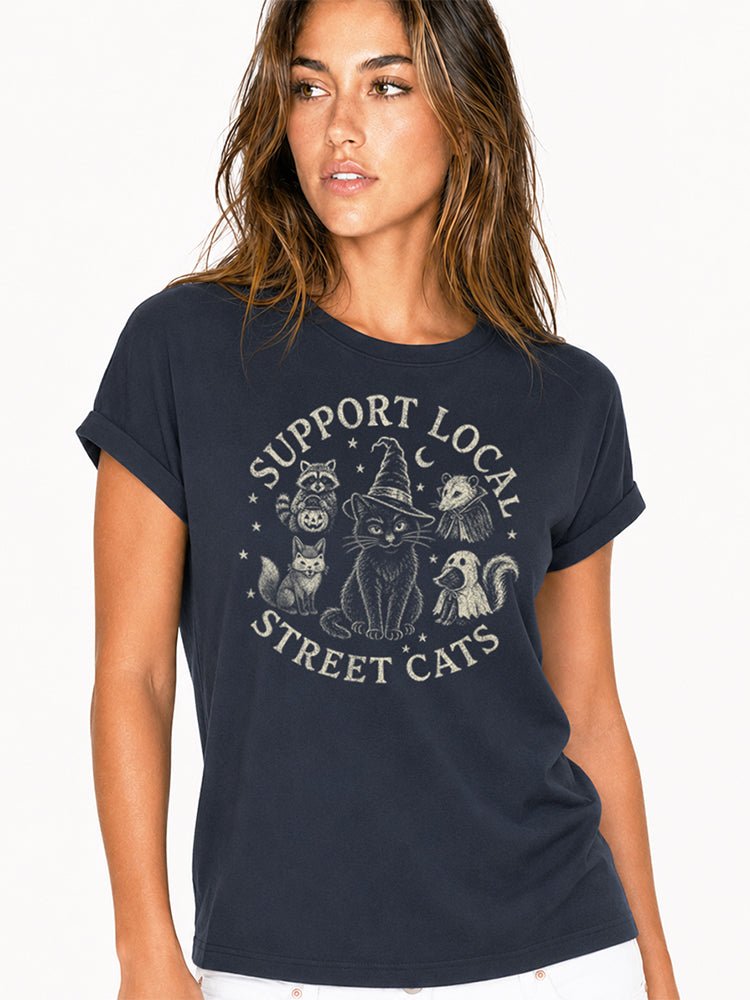 Halloween Support Street Cats Graphic Tee