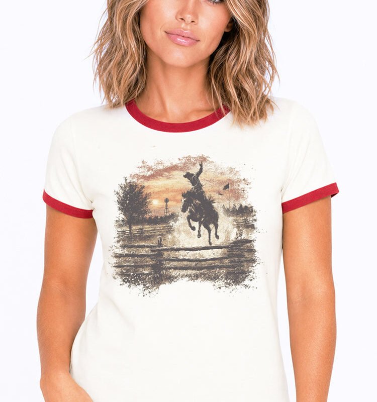 Vintage Cowboy Ringer Tee
