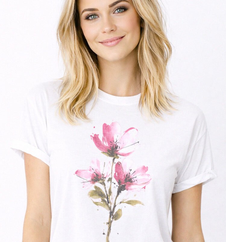 Watercolor Floral Graphic Tee